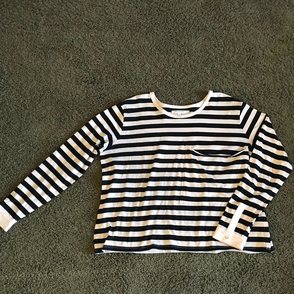 Striped Avec Les Filles Top